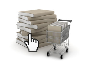 E-shopping, bookshop concept illustration