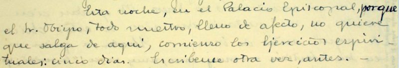 Fragmento de una carta de san Josemaría a Juan Jiménez Vargas (18-12-1937) durante la guerra civil española.